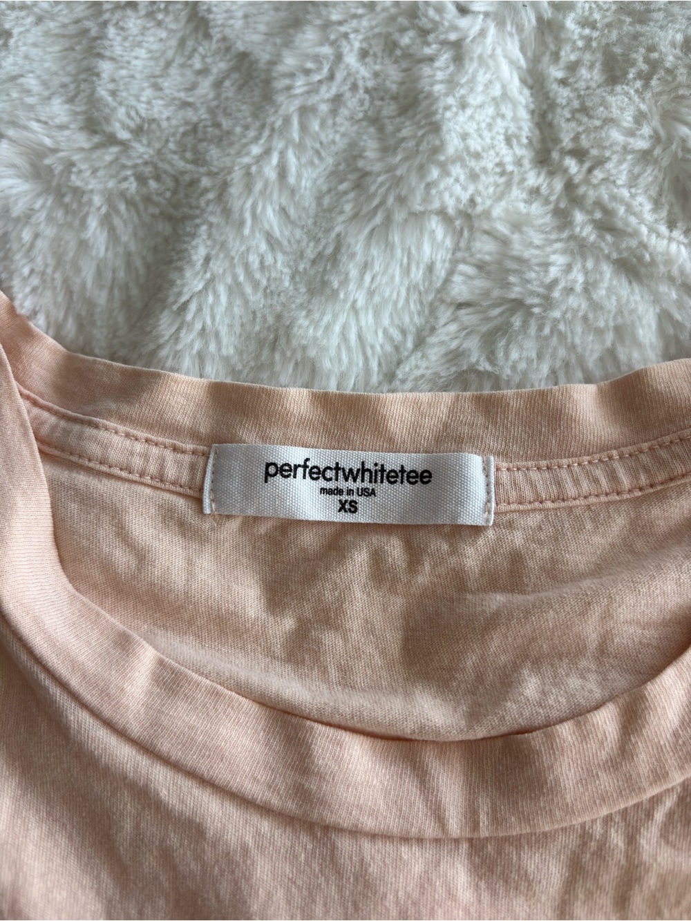 PerfectWhiteTee Harley Tee in Peaches and Cream T68 Size XS Casual Boxy Cotton - Picture 6 of 10